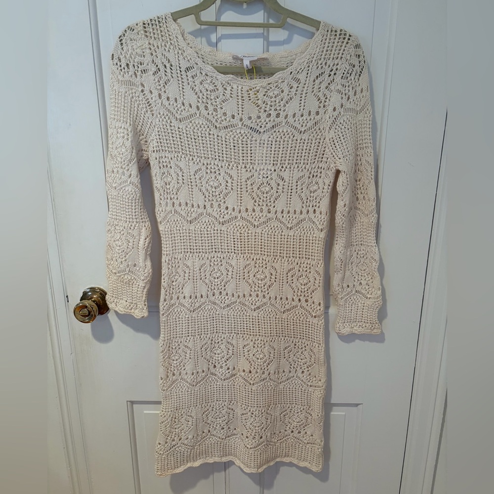 NWT Cream Crochet dress
